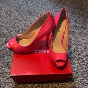 Cute coral dressy heels